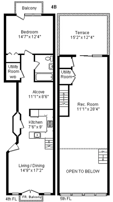 317 Greene Avenue, 4B | floorplan | View 7