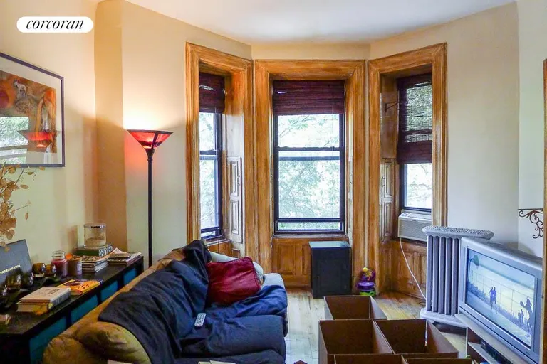 New York City Real Estate | View 904 President Street, 5 | Living Room with Bay windows | View 4