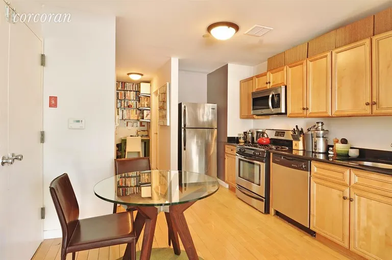 New York City Real Estate | View 93 Wyckoff Avenue, 2B | Modern kitchen and office nook in rear | View 2