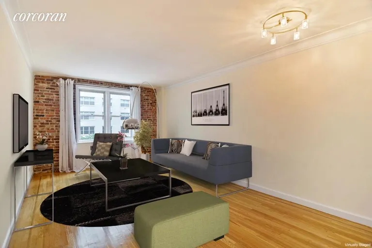 New York City Real Estate | View 305 West 52Nd Street, 4D | Exposed Brick and great hardwood floors | View 2