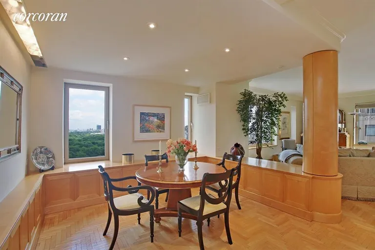 New York City Real Estate | View 106 Central Park South, 25D | Dining Room with direct Park views | View 2