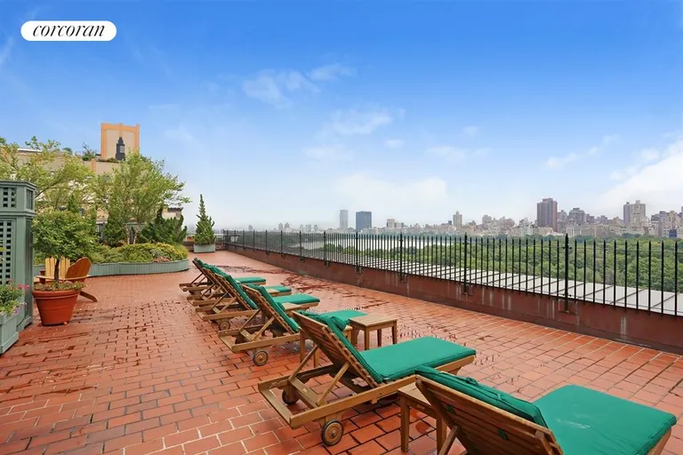 New York City Real Estate | View 230 Central Park West, 2C | Rooftop Terrace Looking North | View 8