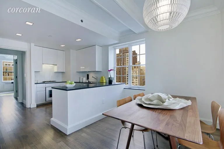 New York City Real Estate | View 25 East 77th Street, 1503 | Windowed, eat-in kitchen designed by Piero Lissoni | View 3