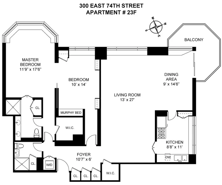 300 East 74th Street, 23F | floorplan | View 7