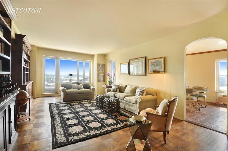 New York City Real Estate | View 1 Gracie Terrace, 12D | Living Room | View 2