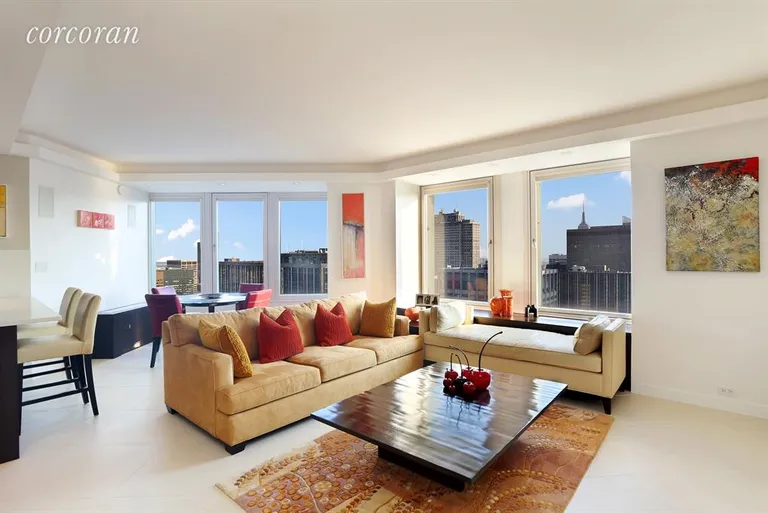 New York City Real Estate | View 150 West 56th Street, 6206 | Living Room | View 7