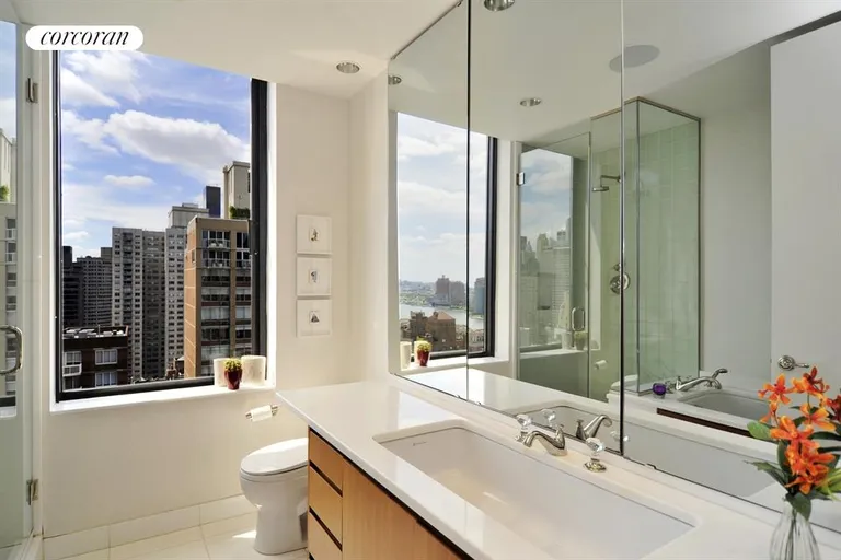 New York City Real Estate | View 418 East 59th Street, 30B | Master Bathroom | View 9