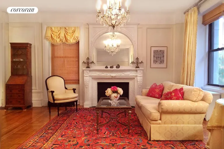 New York City Real Estate | View 340 West 86th Street, 3A | Living Room with Original Fireplace | View 3