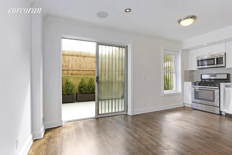 New York City Real Estate | View 337 Grand Avenue, B | Dining Area with Patio Access | View 2