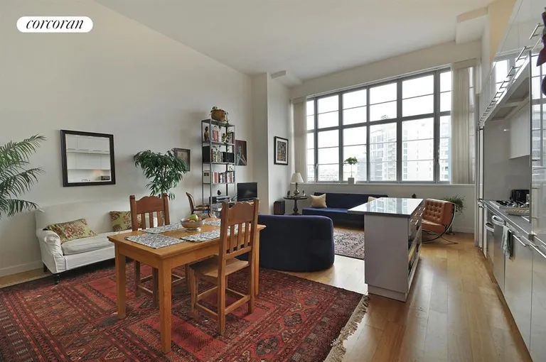 New York City Real Estate | View 27-28 Thomson Avenue, 316 | Kitchen / Living Room | View 3