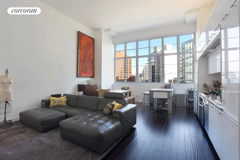 New York City Real Estate | View 27-28 Thomson Avenue, 316 | Kitchen / Living Room | View 6