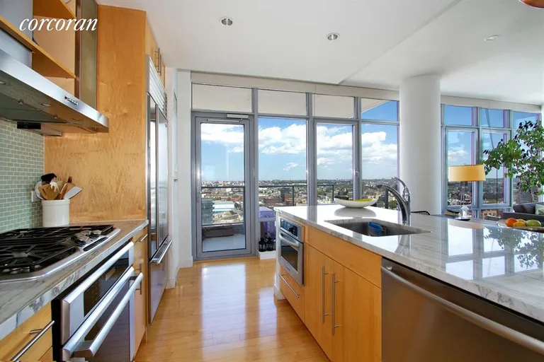 New York City Real Estate | View 1 NORTHSIDE PIERS, 21J | Kitchen | View 2