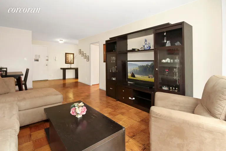 New York City Real Estate | View 305 East 40th Street, 5F | 305E40-5F-Living Room & Foyer | View 2