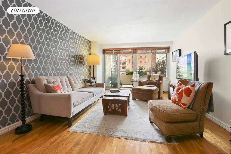 New York City Real Estate | View 142 East 16th Street, 11A | Outdoor planted balcony off of the living room | View 2