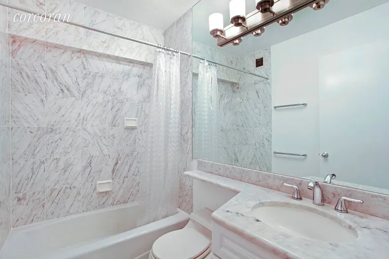 New York City Real Estate | View 45 East 25th Street, 9D | Refinished Carrera marble bath! | View 3