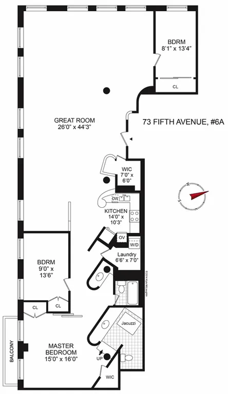 73 Fifth Avenue, 6A | floorplan | View 13