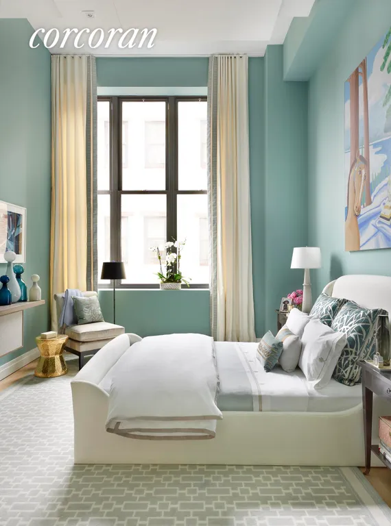 New York City Real Estate | View 421 Hudson Street, 620 | Staged Master bedroom | View 3