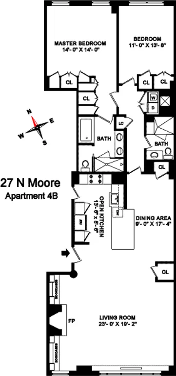 27 North Moore Street, 7B | floorplan | View 6