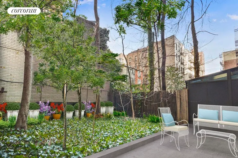 New York City Real Estate | View 205 East 77th Street, 1E | Virtually Staged Garden | View 5