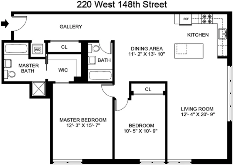 220 West 148th Street, 2C | floorplan | View 5