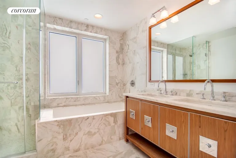 New York City Real Estate | View 200 West End Avenue, PHDN | Spacious Guest Bathroom with window | View 12