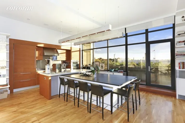 New York City Real Estate | View 360 Furman Street, 205 | Custom Island Seats Ten People | View 5
