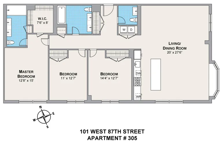 101 West 87th Street, 305 | floorplan | View 11