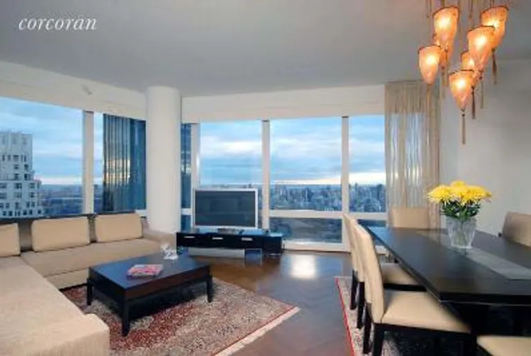 New York City Real Estate | View 25 Columbus Circle, 60A | Living/Dining Room | View 2