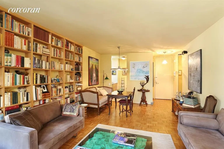 New York City Real Estate | View 255 East 49th Street, 14A | Living Room looking in from balcony | View 3