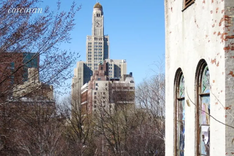 New York City Real Estate | View 394 Adelphi Street, 2 | View of clock tower from Terrace | View 7