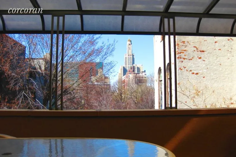 New York City Real Estate | View 394 Adelphi Street, 2 | View of clock tower from Terrace | View 8