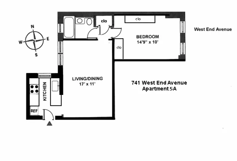 741 West End Avenue, 5A | floorplan | View 5