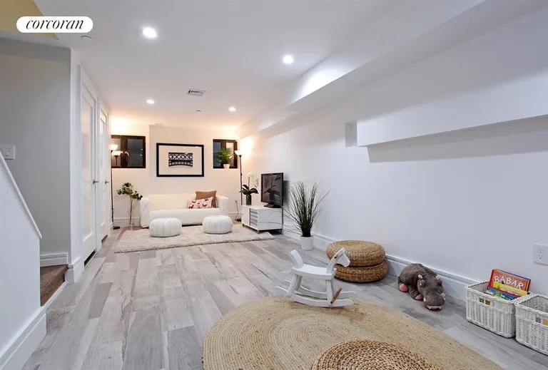 New York City Real Estate | View 259 Hoyt Street | Finished Basement  | View 7