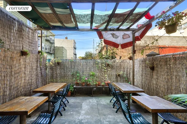 New York City Real Estate | View 425 Graham Avenue | Outdoor Dining Space | View 3