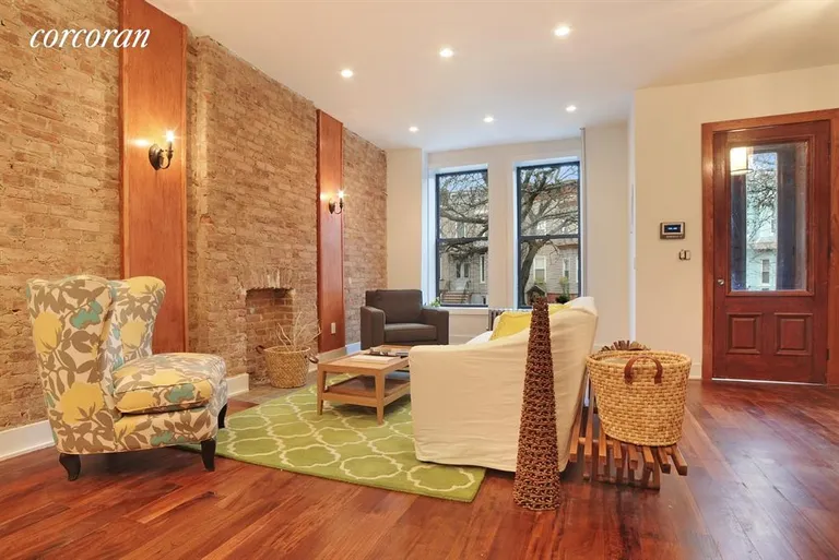 New York City Real Estate | View 599 Bainbridge Street | Open plan, south facing living room | View 2