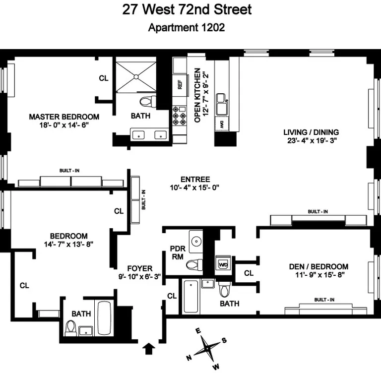 27 West 72nd Street, 1202 | floorplan | View 8