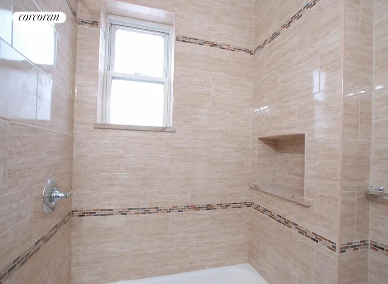 New York City Real Estate | View Sterling Street, #2 | Shower storage nook | View 11
