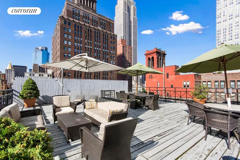 New York City Real Estate | View 220 Madison Avenue, 15C | Beautifully furnished roof deck | View 9