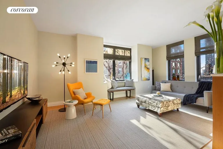 New York City Real Estate | View 455 West 20th Street, 4C | Living Room, looking South West | View 3