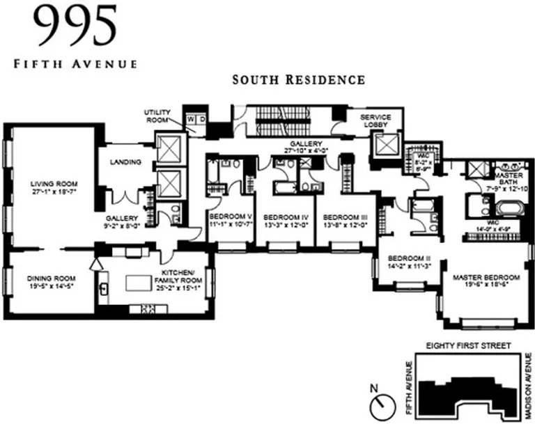 995 Fifth Avenue, 12S | floorplan | View 13