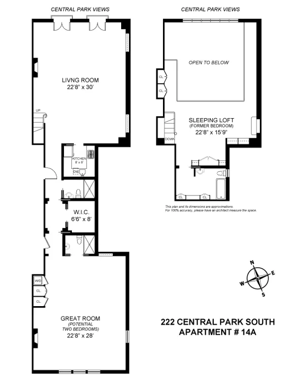 222 Central Park South, 14A | floorplan | View 7