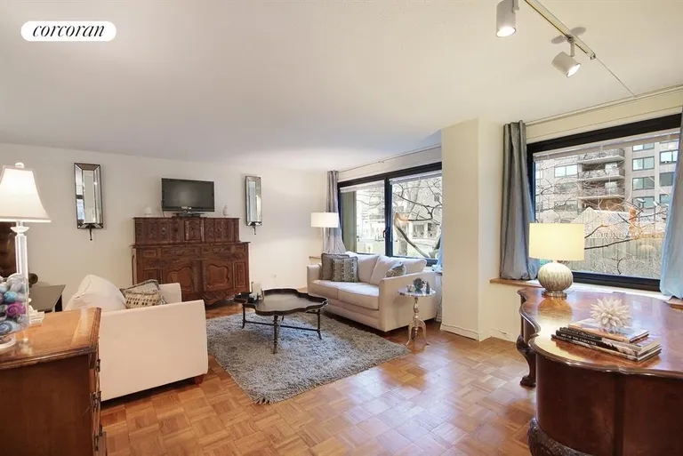 New York City Real Estate | View 531 Main Street, 110 | Living Room | View 2