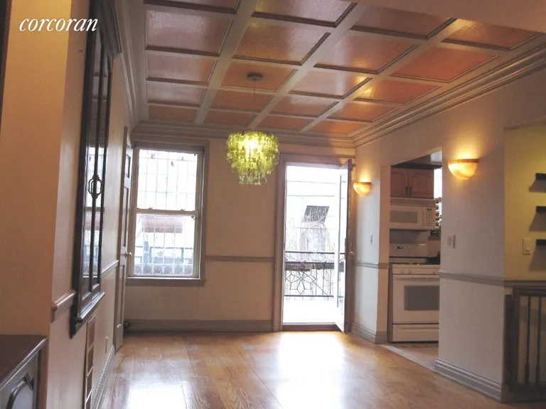 New York City Real Estate | View 494 Warren Street, 1 | Dining room opening on to the deck and garden | View 2