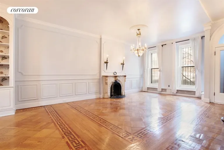 New York City Real Estate | View 158 Washington Park | Working fireplace with marble mantel | View 3