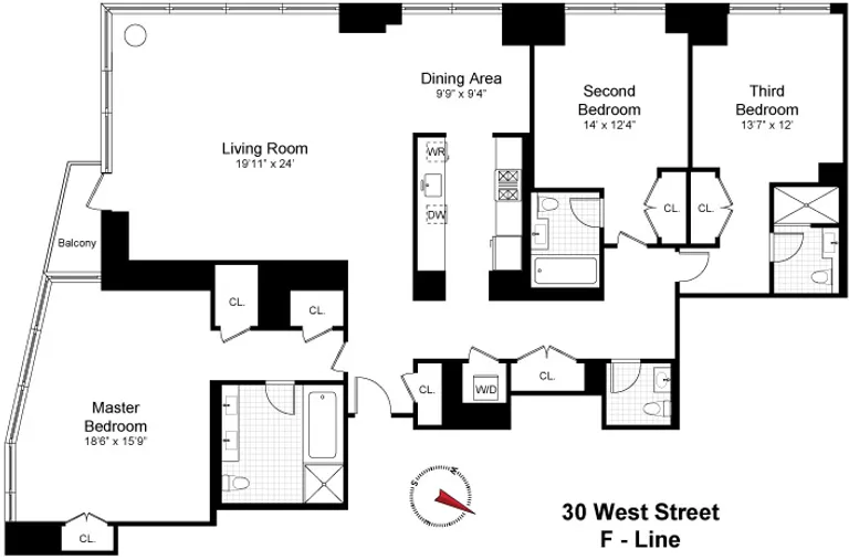30 West Street, PH2F | floorplan | View 18