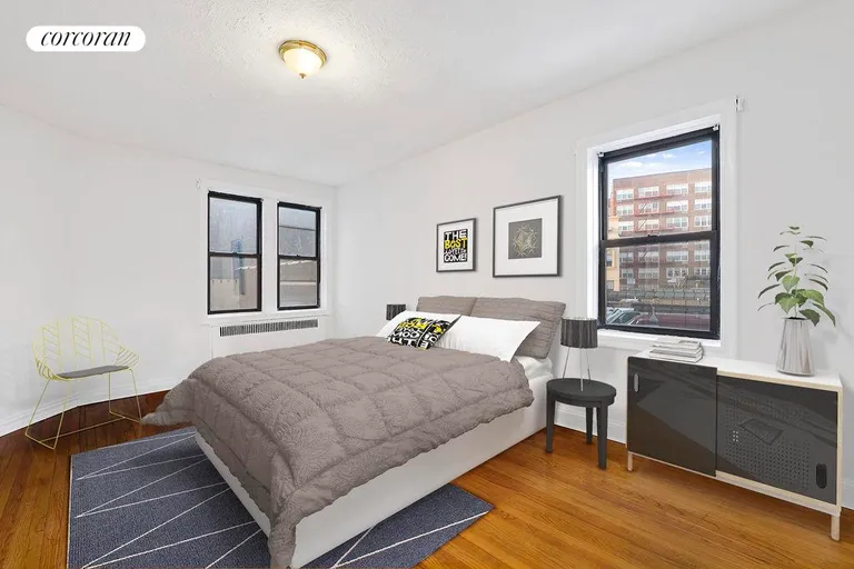 New York City Real Estate | View 192 East 8th Street, 1C | Bedroom (Virtually Staged) | View 3