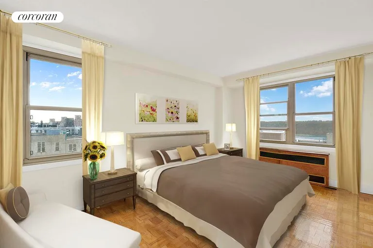 New York City Real Estate | View 900 West 190th Street, 10H | Virtually Staged Master Bedroom | View 6