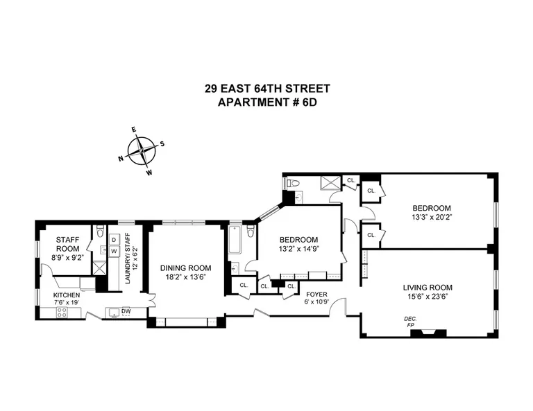 29 East 64th Street, 6D | floorplan | View 7
