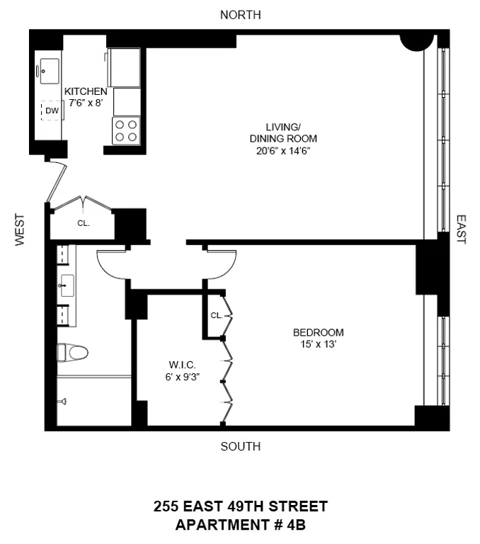 255 East 49th Street, 4B | floorplan | View 5