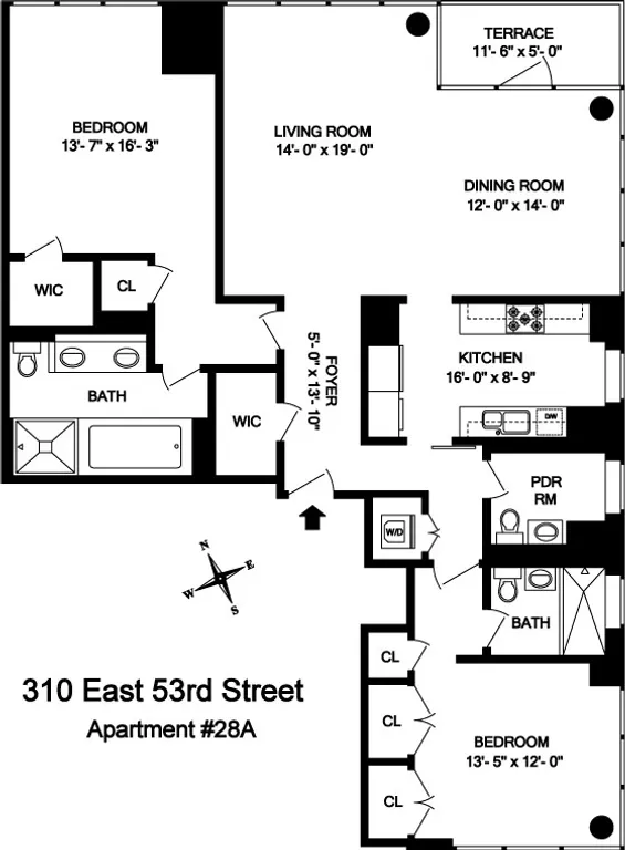 310 East 53rd Street, 28A | floorplan | View 9